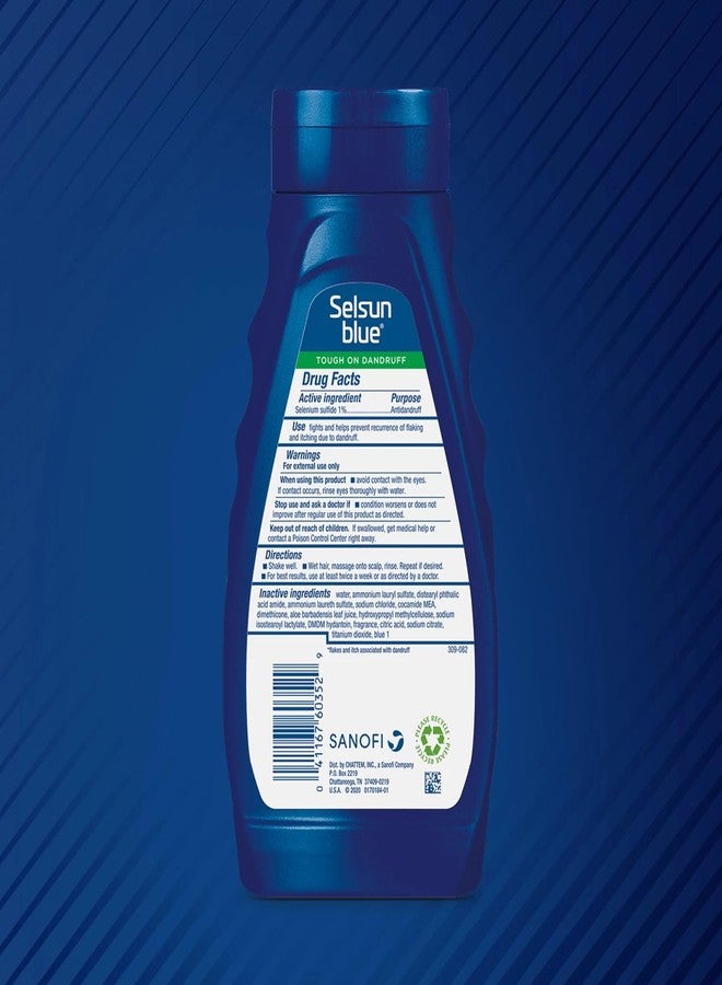 Selsun Blue Moisturizing Anti-Dandruff Shampoo with Aloe, 11 fl oz, Selenium Sulfide 1% (Pack of 3) - Image 2